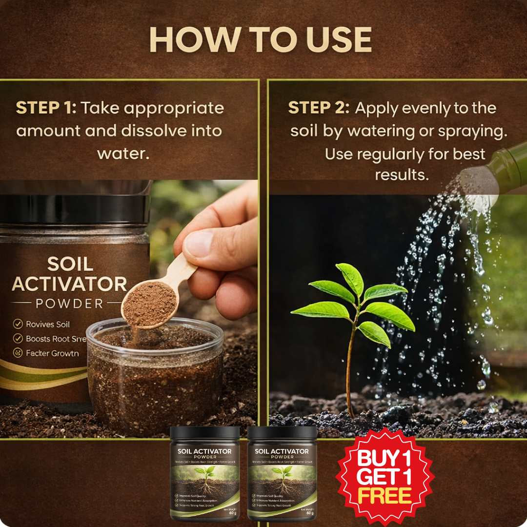 Mineral-Rich Soil Activator for Year Round Growth ( BUY 1 GET 1 FREE )