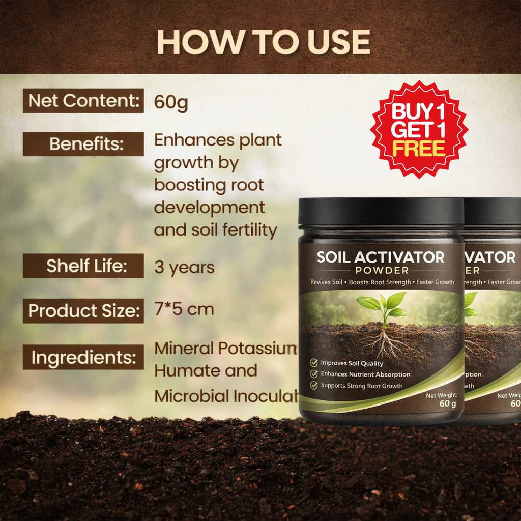 Mineral-Rich Soil Activator for Year Round Growth ( BUY 1 GET 1 FREE )