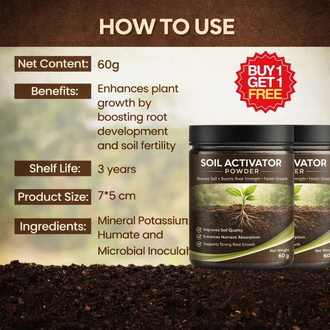 Mineral-Rich Soil Activator for Year Round Growth ( BUY 1 GET 1 FREE )